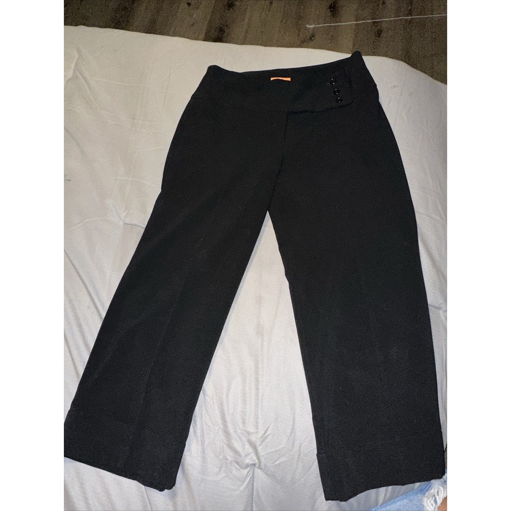 Margaret M Ladies Pants Cuffed Size 8 Black‎ Classic